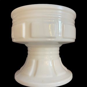 Vintage Art Deco milk glass decorative bowl